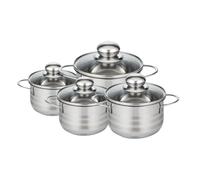Lot de 4 faitouts en acier inoxydable sans PFAS 14, 16, 20 et 24 cm Elo Brillant Elo