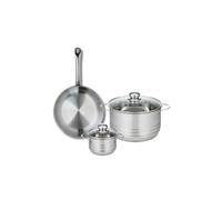 Ensemble de 1 Poêle de cuisson 24 cm et 2 faitouts 12 et 20 cm Profi Brillant Elo