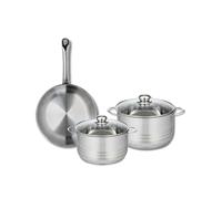 ELO 9870450 Batterie de cuisine 3 pièces, Ensemble de 1 Poêle de cuisson 28 cm et 2 faitouts 20 et 24 cm Elo Profi Brillant, inox, induction