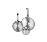 Ensemble de 2 Poêles de cuisson 24 et 28 cm et 1 faitout 14 cm Elo Profi Brillant Elo