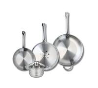 Ensemble de 3 Poêles de cuisson 24, 28 et 32 cm et 1 faitout 14 cm Elo Profi Brillant Elo