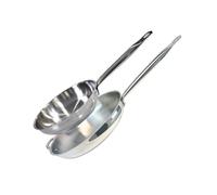 Elo 9903450 Lot de 2 poêles à frire de 28 cm et 32 cm, 2 poêles inox, poêle de cuisine inox, poêle à frire en inox, poêle de cuisson, Acier inoxydable, 28 cm et 32 cm