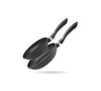 Lot de 2 poêles à frire en fonte d'aluminium 20 cm et 24 cm Alucast Elo