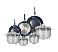 Elo Batterie cuisine 3 poêles 20/24/28 cm et 4 faitouts 14/16/20/24 cm
