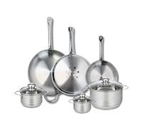 Elo Batterie cuisine 3 poêles 24/28/32 cm et 3 faitouts 12/14/20 cm