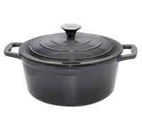 Elo Cocotte en fonte émaillée 3362626 – 26 cm 4,5 L, gris, induction, antiadhésive, avec couvercle