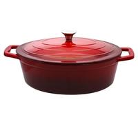 Elo Cocotte en Fonte Émaillée Rouge sans PFAS avec Couvercle 33 cm 5 L