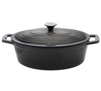 Elo Cocotte en fonte émaillée antiadhésive 3373326 – 33 cm 5 L, induction, gris, avec couvercle