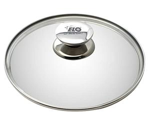 ELO Galant 73025 Couvercle en verre avec bouton en acier inoxydable Argenté 24 cm