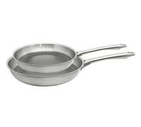 Elo Lot de 2 Poêles INOX 24 et 28 cm sans PFAS Induction | Cuisson homogène, Set de 2 poêles, Inox multicouche, 24 et 28 cm, Compatible induction