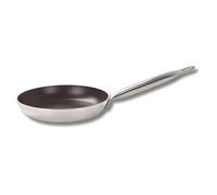 Elo 5162426 Poêle inox et aluminium, à frire anti-adhésive 24 cm, de cuisine, Convient à tout type de feux, Aluminium, acier inoxydable, Gris, Noir, 24 cm