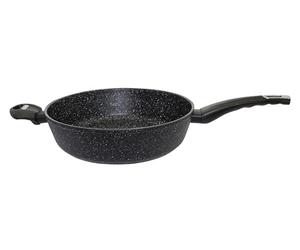 ELO Sauteuse Granit Evolution 28 cm avec contre-poignée, structure en micro-nid d'abeille, revêtement antiadhésif ELODUR Professional, compatible induction, noire