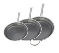 Elo Poêles 9349950 Lot de 3 - Inox 18/10, Antiadhésif minéral sans PFAS, Induction 24/28/32 cm