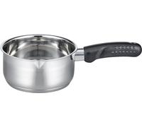 ELO Tourmaline Série 12916 Casserole sans couvercle Acier inoxydable satiné Poignée plastique antidérapante avec graduation en litres et système de distribution d'huile 16 cm