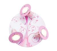 Elobra 131510 lampe de plafond pour enfants lumière fantaisie pépinière de bois Rondell, rose