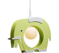 Elobra enfants lampe plafonnier suspension éléphant, chambre d'enfant, bois, vert tilleul, A + +