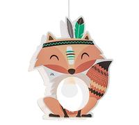 Elobra Little Indians Suspension en bois pour enfant Orange 40 W