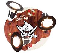 Elobra Plafonnier Captn Sharky en bois