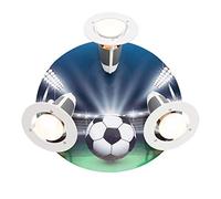 Elobra Plafonnier football Arena, bois, bleu/vert, A + +