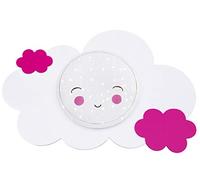 Elobra Plafonnier LED pour enfant réglable, Bois, blanc/rose, 75 x 50 x 10cm
