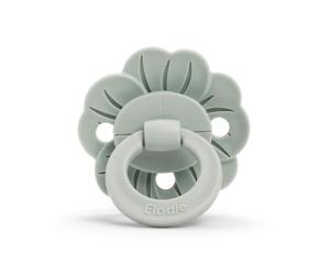 Elodie Details Binky Bloom Tétine pour bébé en silicone adaptée à la mâchoire à partir de 3 mois, tétine apaisante sans BPA, 3 trous d'aération, sans substances nocives, fille et garçon, vert minéral