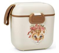 Elodie Details Boîte à Lunch pour Enfants, Bento Sans BPA avec Compartiments et Fourchette | Passe au Lave-Vaisselle & Micro-ondes | Boîte à Goûter École & Crèche, Finition Mate - 800ml, Rosy Bow Leo