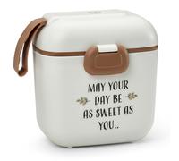 Elodie Details Boîte à Lunch pour Enfants, Bento Sans BPA avec Compartiments et Fourchette | Passe au Lave-Vaisselle & Micro-ondes | Boîte à Goûter École & Crèche, Finition Mate - 800ml,Vanilla White