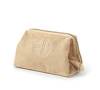 Elodie Details Trousse de Toilette Zip&Go en Toile Douce - Forme Rigide - Change de bébé et Accessoires - Alcantara, Beige