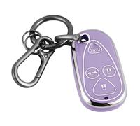 ELOHEI Coque de clé Acura avec porte-clés, coque de clé en TPU souple de qualité supérieure pour Acura TL 2004-2006/Acura TSX 2004-2008 (violet)