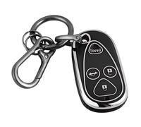 ELOHEI Coque de clé Acura avec porte-clés, coque de clé en TPU souple de qualité supérieure pour Acura TL 2004-2006/Acura TSX 2004-2008 Accessoires (noir)