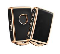 ELOHEI Coque de Protection pour clé Volvo en TPU Souple pour Volvo XC90 XC60 S60 S90 XC40 2016, 2017, 2018, 2019, 2020, 2021, entrée sans clé (Noir)