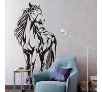 ELOIR Autocollant mural animal cheval auto-adhésif salon salle de jeux zoo jungle cheval autocollant intérieur décoration de chambre