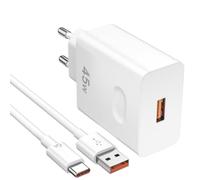 ELOLOHI 45W Chargeur USB avec Câble USB C 1M pour Honor, pour Super-Charge | Chargeur Rapide pour Honor 600 Magic 6 Lite X8d 400 200 Smart, 6A Câble pour Honor 90 70 Lite X6d X5c X5d Plus Pad X9a X8a