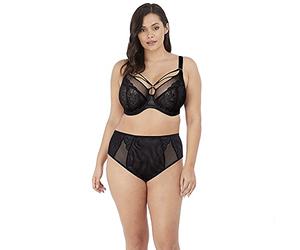 ELOMI Brassière Brianna Strappy Underwire Plunge Noir Taille 34JJ