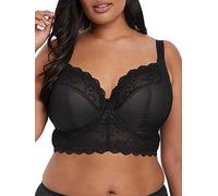 Elomi Charley Longline Bralette à Armatures Soutien-Gorge Plongeant, Transparent, Noir, 40G Femme