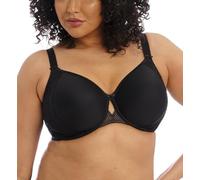 Elomi Morgan Banded Comfort & Support. Three-Section Cup, Side Frame, Stretch Lace. Solid Color DD+ Bras Soutien-Gorge à Couverture Totale, Opaque, Noir, 110F Femme