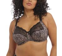 Elomi Morgan Soutien-gorge confort à bande pour femme Bonnet à trois sections, cadre latéral, dentelle extensible. Soutiens-gorge DD+., ébène, 120E