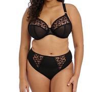 Elomi Namrah Soutien-gorge plongeant à armatures pour femme, noir jet, 42HH