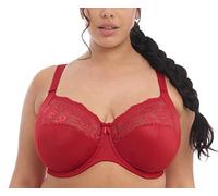 Elomi Soutien-Gorge Morgan à Armatures en Dentelle Extensible pour Femme, Couverture complète, Rouge Vif., 105G