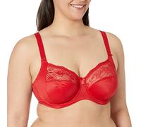 Elomi Soutien-Gorge Morgan à Armatures en Dentelle Extensible pour Femme, Couverture complète, Rouge Vif., 110HH