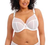 Elomi Women's Matilda Plunge Three-Piece Sheer Mesh Cups Side Support Panels Moveable J-Hook for Racerback DD+ Bras Soutien-Gorge Plongeant, Transparent, Blanc, 110H Femme