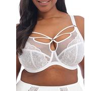 Elomi Women's Plus Size Brianna Strappy Underwire Plunge Bra, White, 38G
