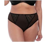 Elomi Women's Plus Size Charley Waist High Cut Leg Brief, Black, XXXL