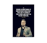 Elon Musk Art Toile Poster Décoration Peinture Salon Poster Fille Chambre Peinture Mur Art Peinture Moderne Maison Garçon Chambre Décoration Impression Peinture 20 x 30 pouces (50 x 75 cm)