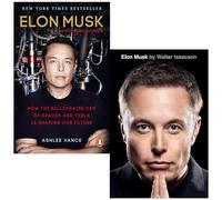 Elon Musk By Ashlee Vance & [Hardcover] Elon Musk By Walter Isaacson 2 Books Collection Set