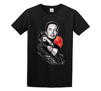 Elon Musk Hip hop Hipster Match Lucky Thin T-Shirt Black 3XL
