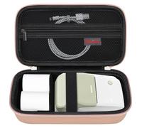 Elonbo B1 Étiquette Maker Valise, Portable Mini sans Fil Bluetooth étiquette imprimante Sac de Voyage, Petit Support de Stockage d'étiquettes à Main, Or Rose