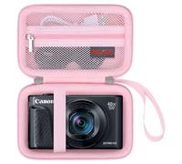 Elonbo Canon PowerShot SX740/ SX730/ SX720/ SX620 étui Portable pour Appareil Photo Numérique, 4K Camera Travel Storage Manager Stand, Mesh Pocket Fit Battery Charger, Rose