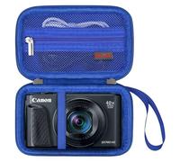 Elonbo Canon PowerShot SX740/ SX730/ SX720/ SX620 étui Portable pour Appareil Photo Numérique, 4K Camera Travel Storage Manager Stand, Mesh Pocket Fit Battery Charger, Bleu