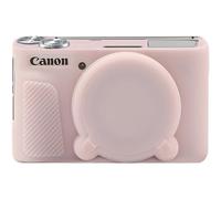 Elonbo Coque en silicone souple pour appareil photo numérique Canon PowerShot SX740 / SX730, Canon SX740 HS / SX730 - Housse de protection anti-rayures avec lentille amovible - Rose gelée